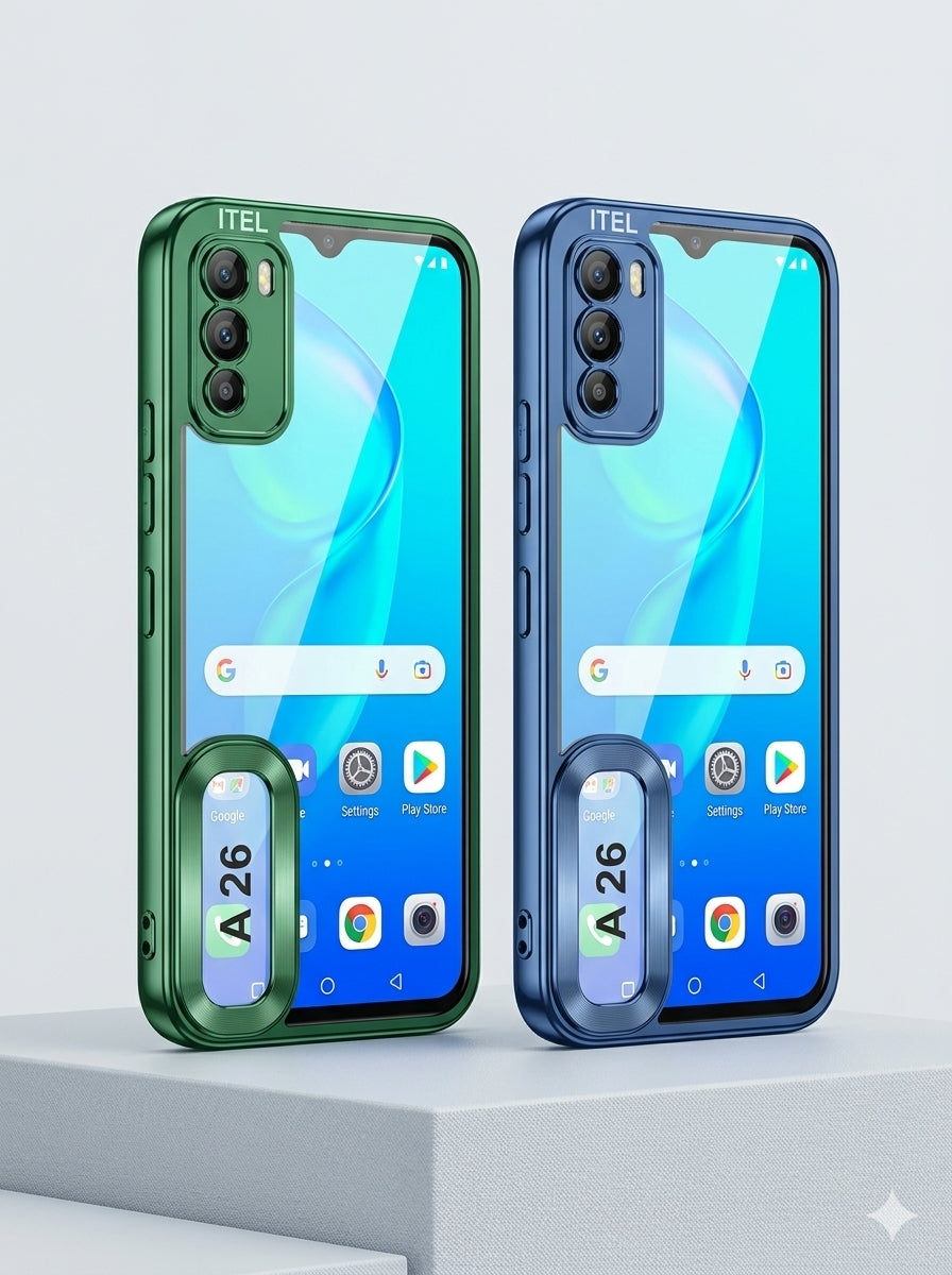 Transparent Back Case Cover for Itel A26 (Soft & Flexible & Camera Protection Back Case)