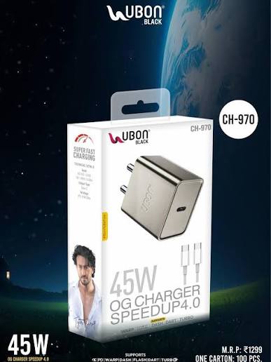 UBON CH970 45W Dual USB Port 3.4 Amp Type C to C&nbsp; Wall Charger Fast Charging Adapte
